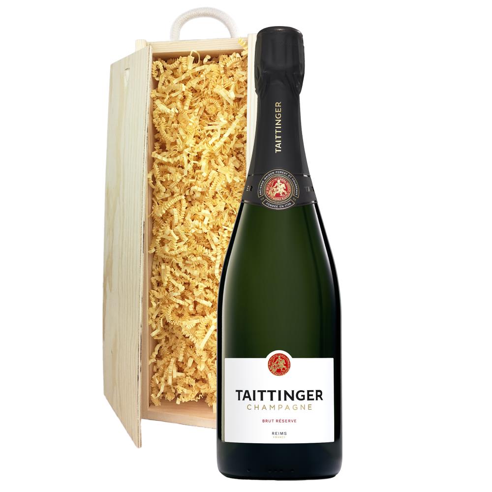 Taittinger Brut Reserve Champagne 75cl In Pine Gift Box